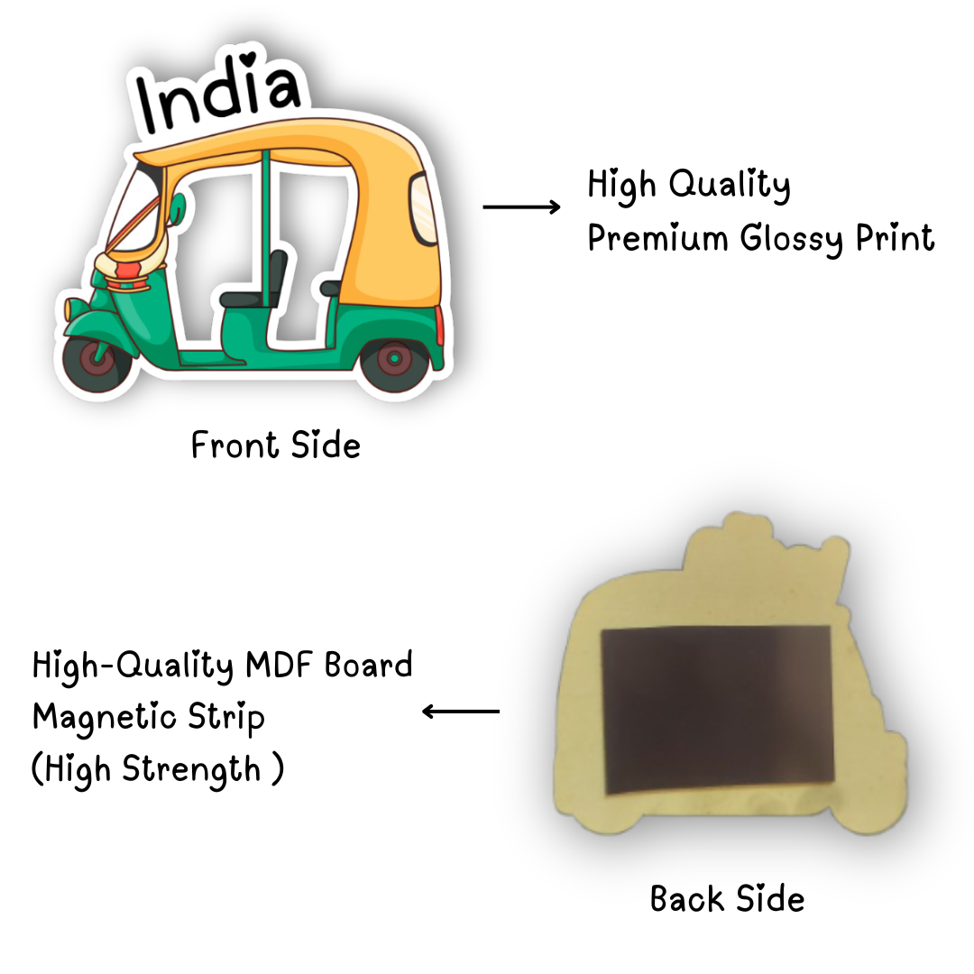 Yellow Auto India Fridge Magnets