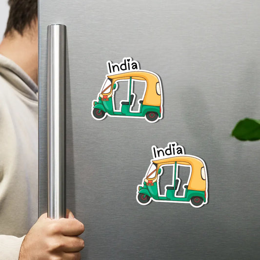 Yellow Auto India Fridge Magnets