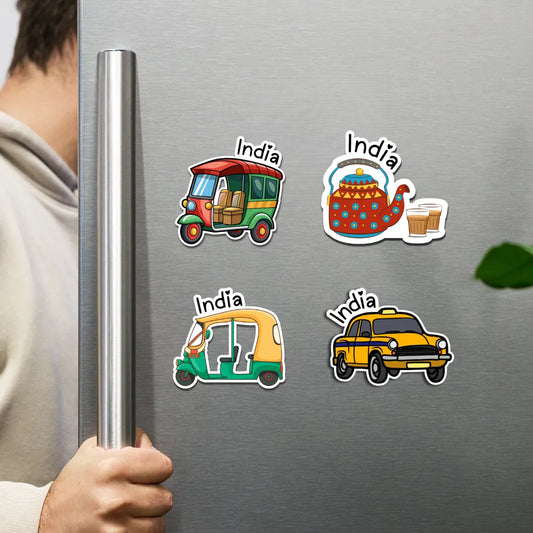 India Fridge Magnets (Set of 4)
