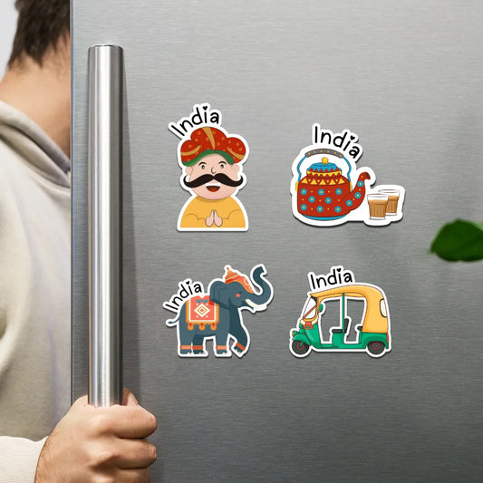 India Fridge Magnets (Set of 4)