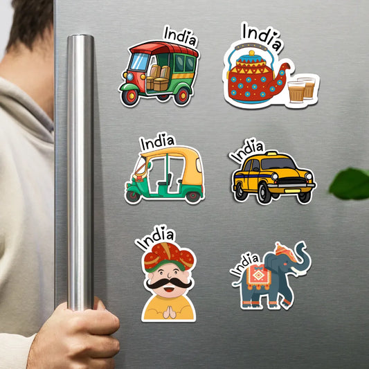 India Fridge Magnets (Set of 6)
