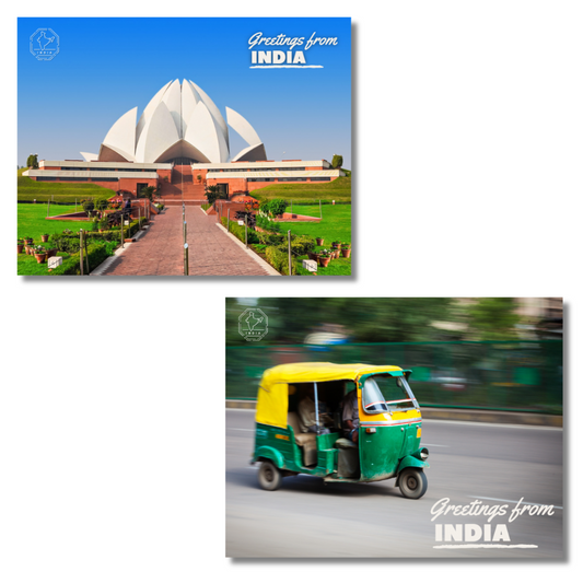 Delhi Postcards Assorted Collection - Pack of 6 (Free Envelopes)