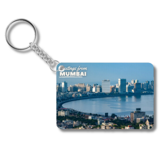 Mumbai Skyline India Keychains (Set of 2)