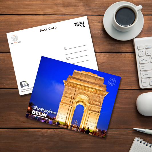 Delhi Postcards Assorted Collection - Pack of 4 (Free Envelopes)