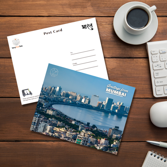 Mumbai Postcards Assorted Collection - Pack of 4 (Free Envelopes)
