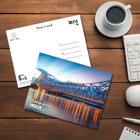 Kolkata Howrah Bridge India Postcards (Free Envelopes)