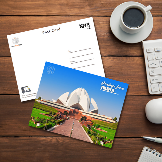 Delhi Lotus Temple India Postcards (Free Envelopes)