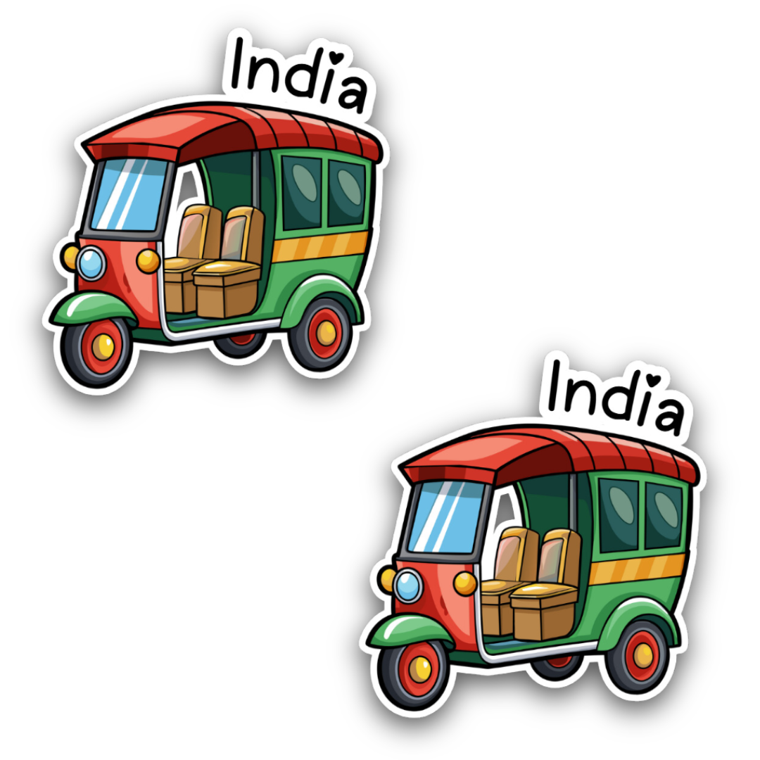 Red E-Auto India Fridge Magnets