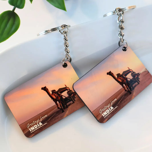 Camel Runn Of Kutch India Keychains (Set of 2)
