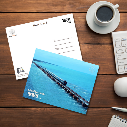 Rameshwaram Pamban Bridge India Postcards (Free Envelopes)