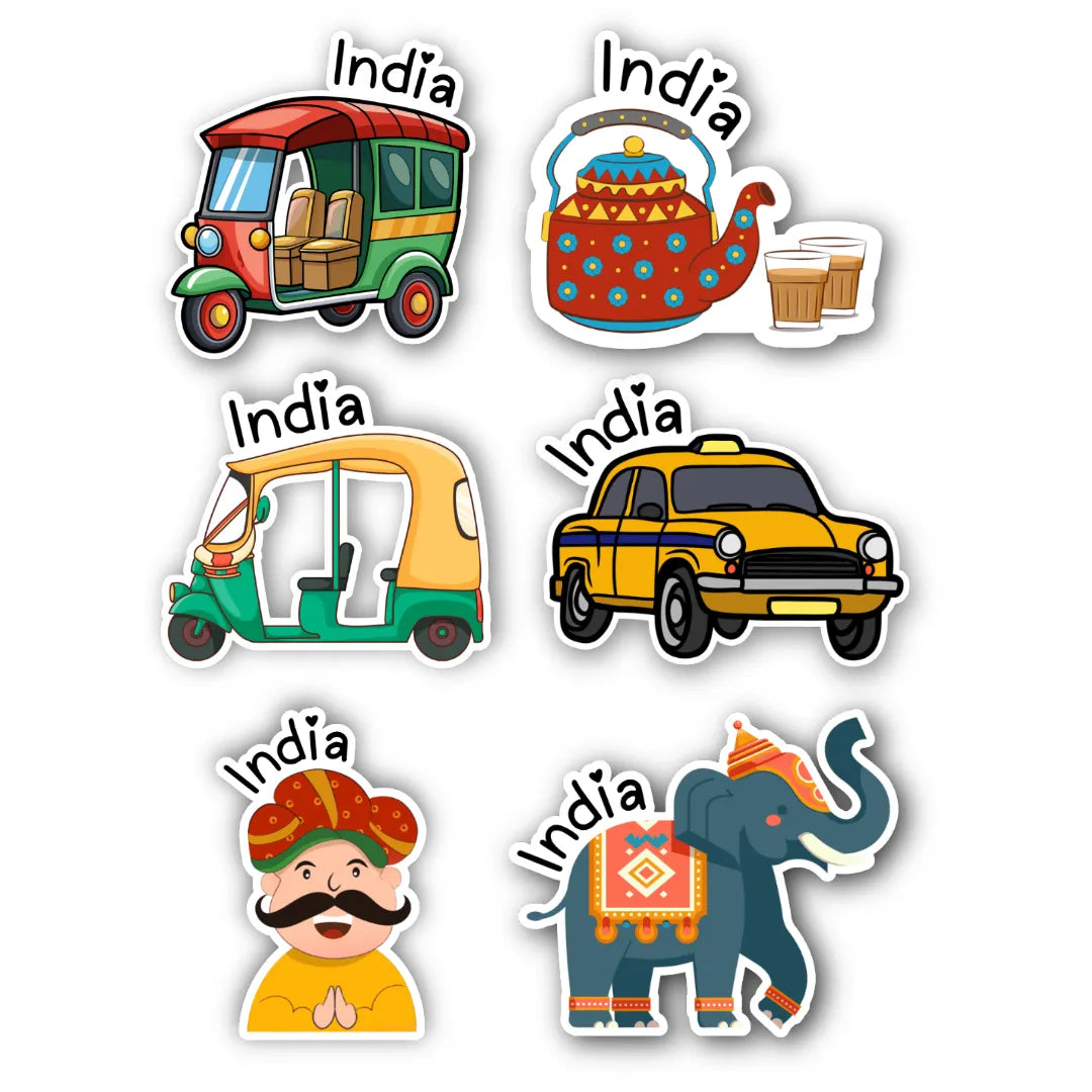 India Fridge Magnets (Set of 6)