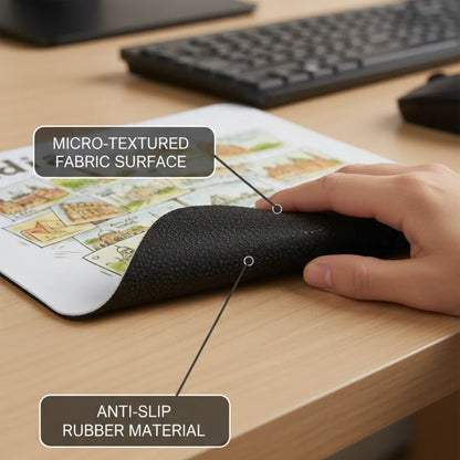 India Mouse Pad Featuring Famous Landmarks of India