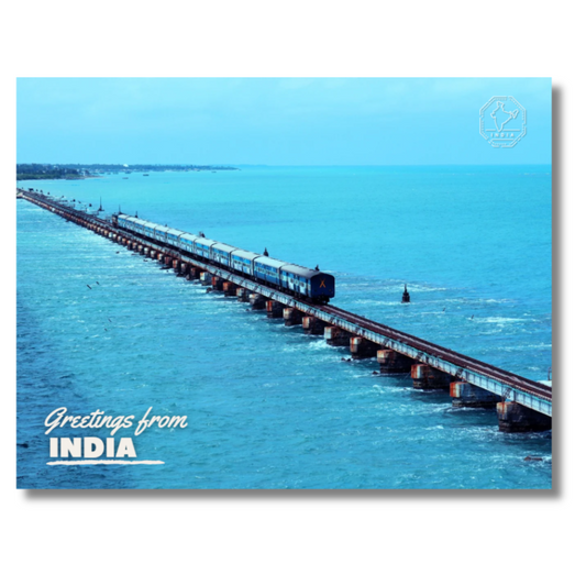 Rameshwaram Pamban Bridge India Postcards (Free Envelopes)