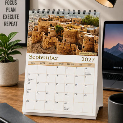 2027 Desk Calendar - A Journey Through India