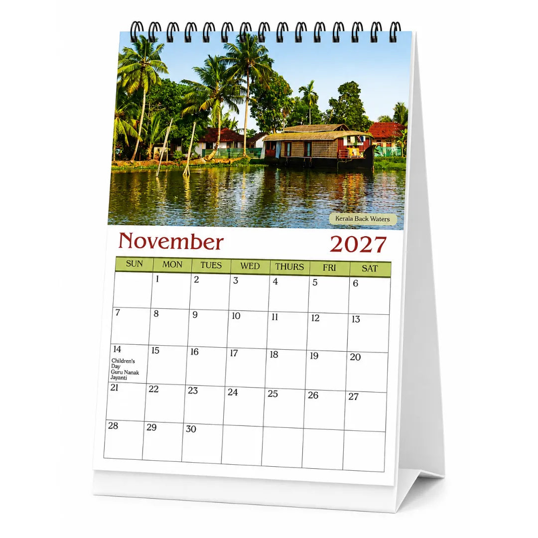 2027 Desk Calendar - A Journey Through India