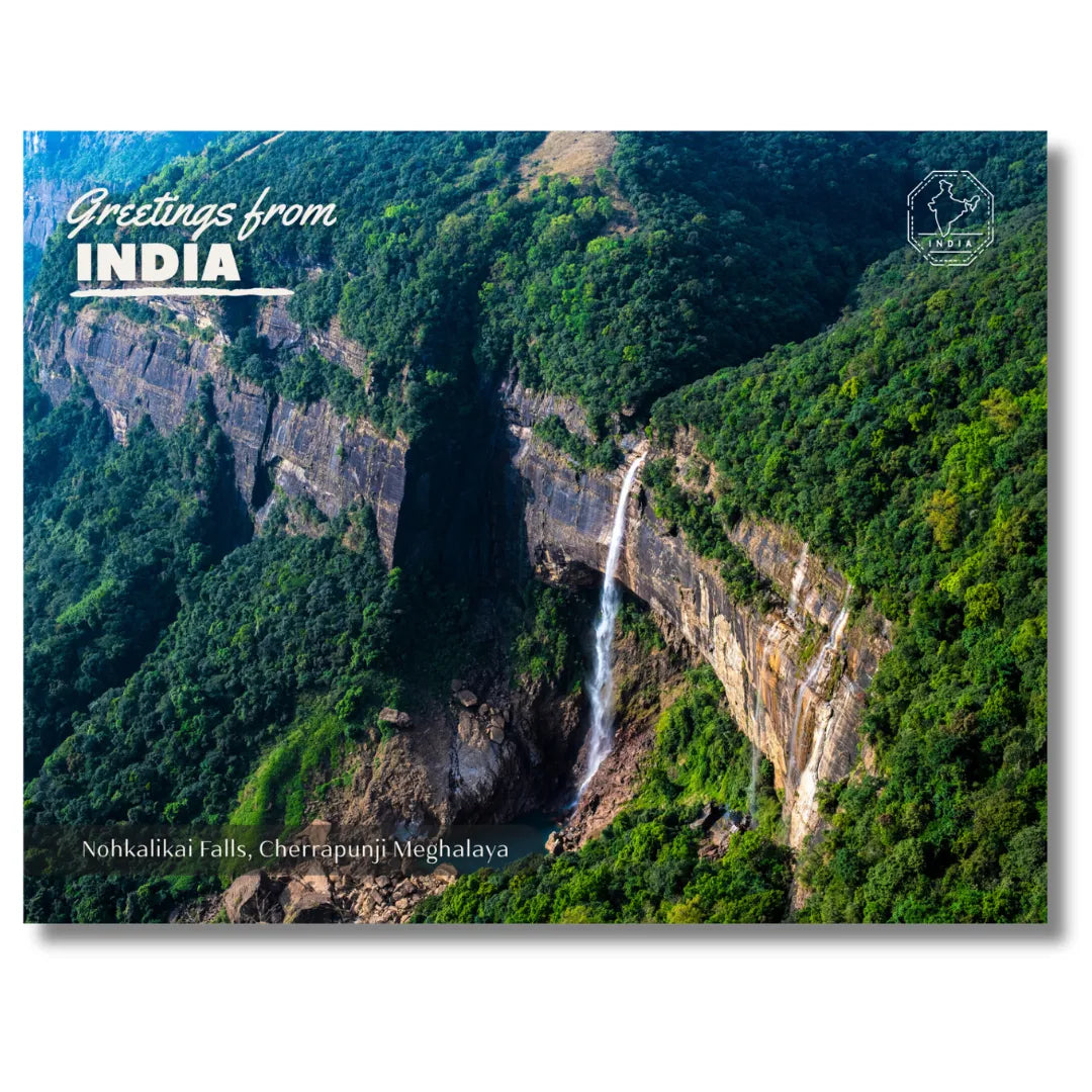 Meghalaya Nohkalikai Falls India Postcards (Free Envelopes)