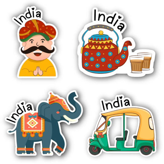 India Fridge Magnets (Set of 4)