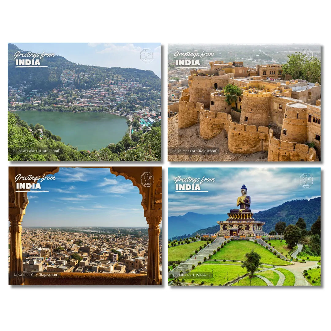 Landmarks of India Postcards - Pack of 20 (Free Envelopes)