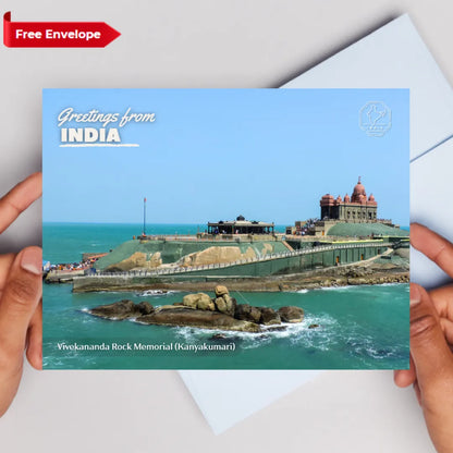 Kanyakumari Vivekananda Rock Memorial India Postcards (Free Envelopes)
