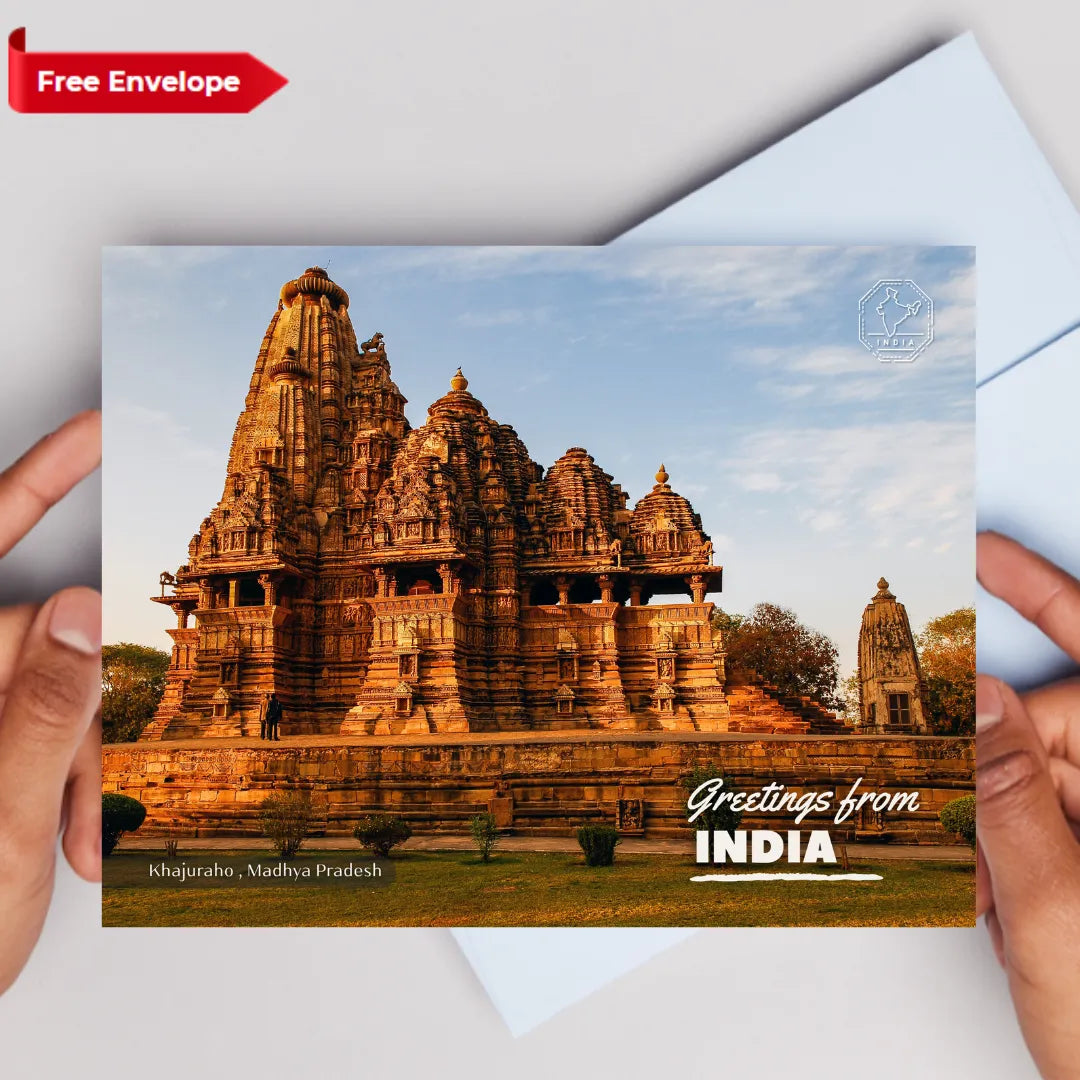 Khajuraho Temple Madhya Pradesh Postcards (Free Envelopes)