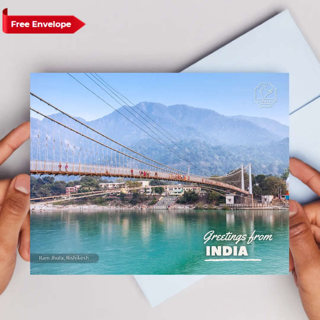 Ram Jhula Rishikesh Postcards (Free Envelopes)