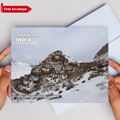 Spiti Key Monastery in Snow India Postcards (Free Envelopes)