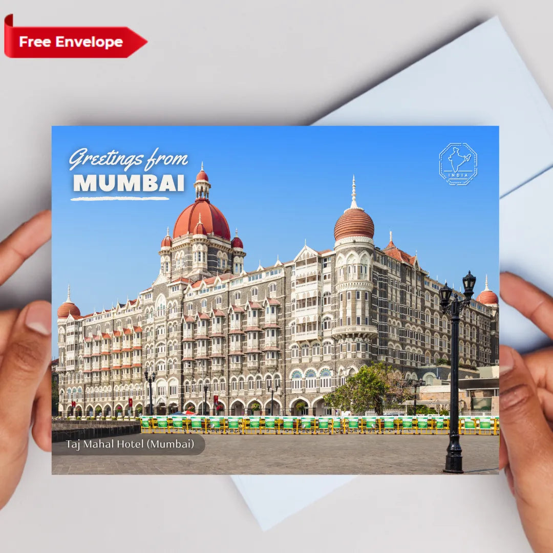 Mumbai Taj Mahal Hotel India Postcards (Free Envelopes)
