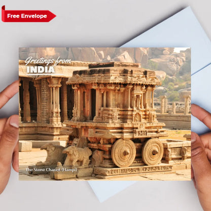 The Stone Chariot Hampi India Postcards (Free Envelopes)
