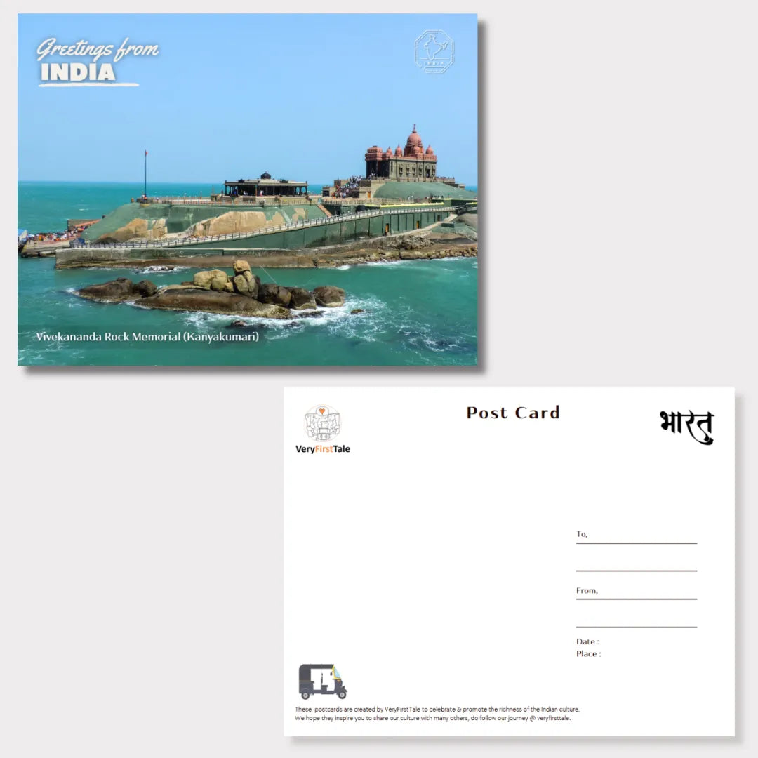 Kanyakumari Vivekananda Rock Memorial India Postcards (Free Envelopes)