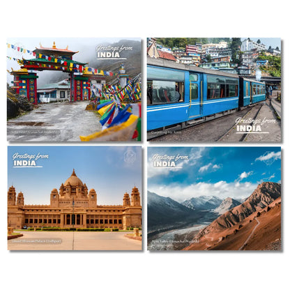 Landmarks of India Postcards - Pack of 20 (Free Envelopes)