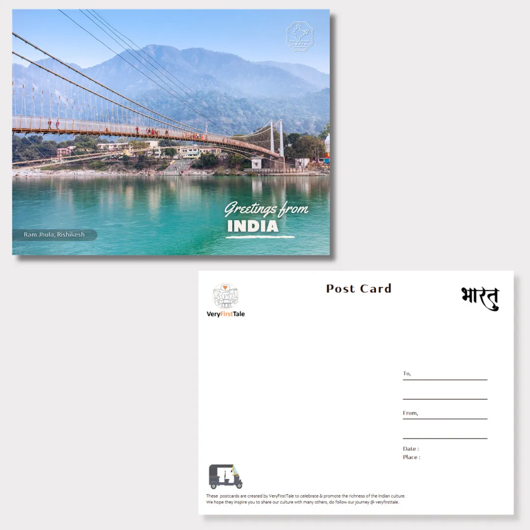 Ram Jhula Rishikesh Postcards (Free Envelopes)