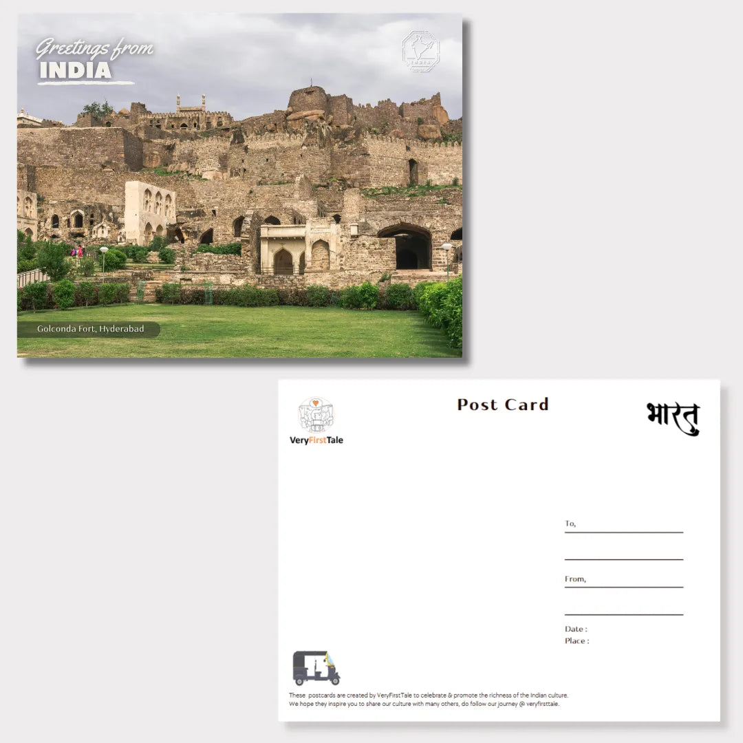Golconda Fort Hyderabad Postcards (Free Envelopes)