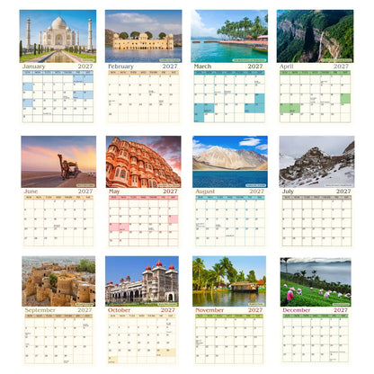 2027 Desk Calendar - A Journey Through India