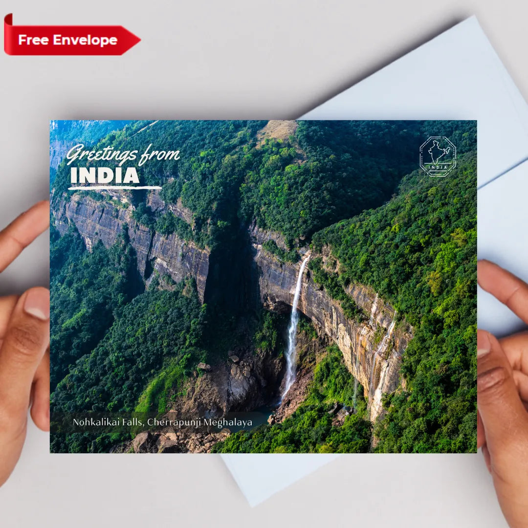Meghalaya Nohkalikai Falls India Postcards (Free Envelopes)