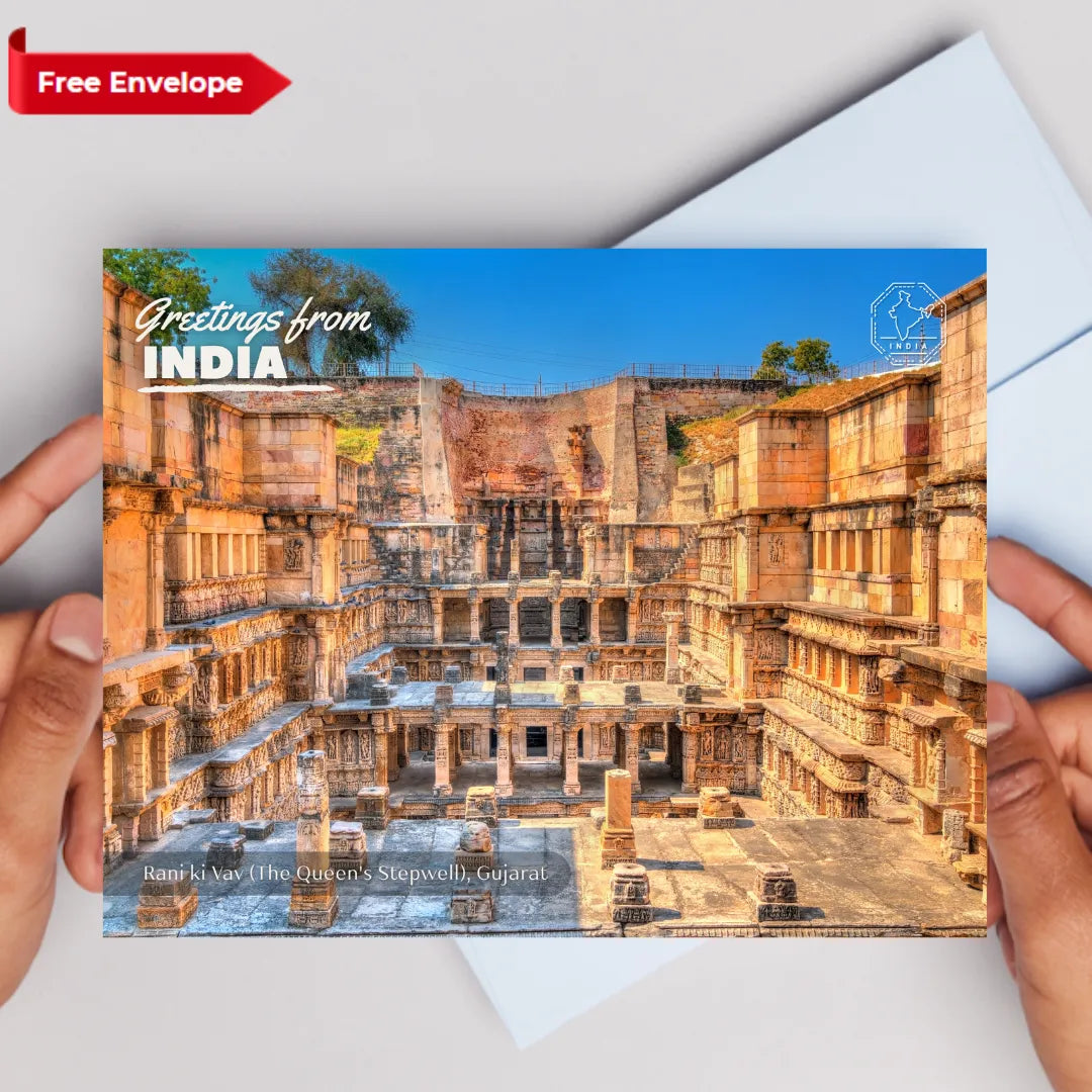 Rani Ki Vav - The Queen's Stepwell Gujarat India Postcards (Free Envelopes)