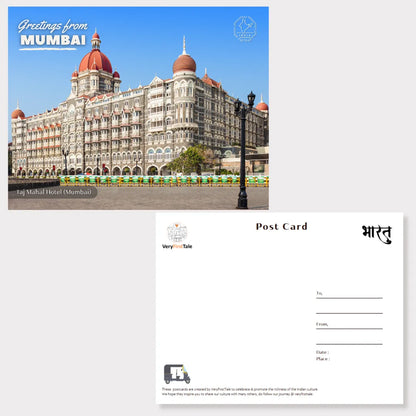 Mumbai Taj Mahal Hotel India Postcards (Free Envelopes)