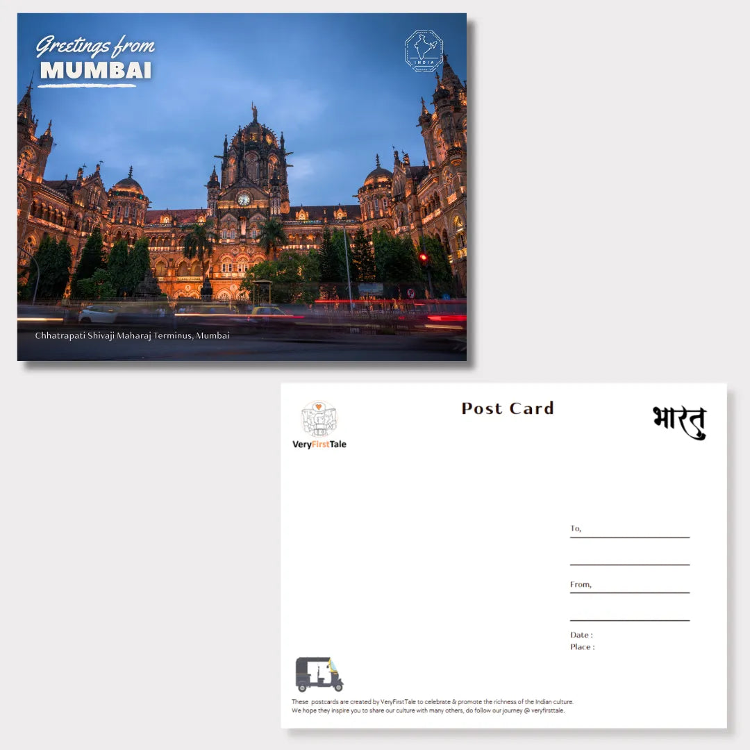 CST Station Mumbai Postcards (Free Envelopes)