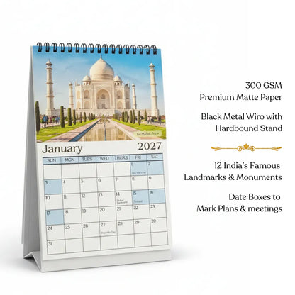 2027 Desk Calendar - A Journey Through India