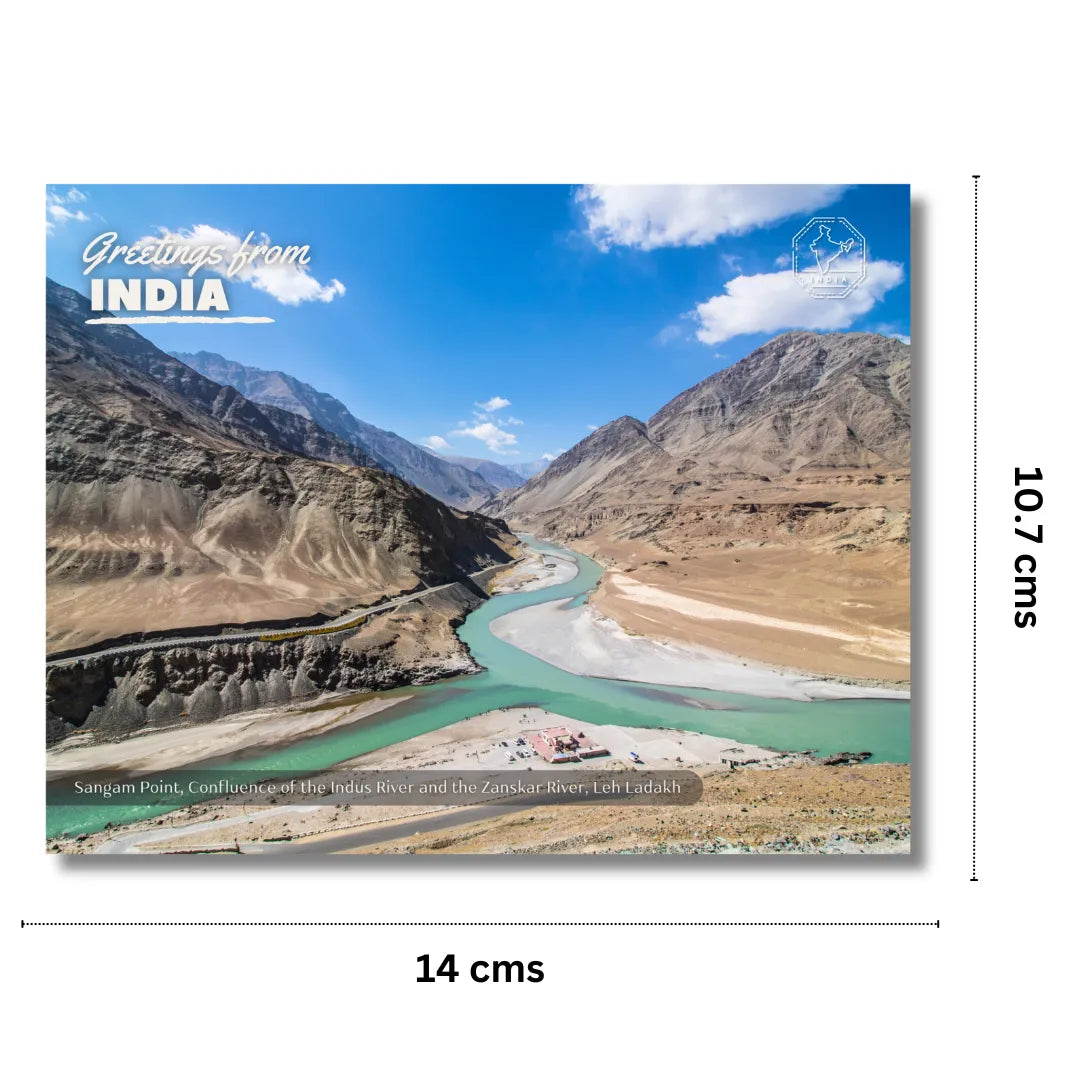 Sangam Point Leh Ladakh India Postcards (Free Envelopes)