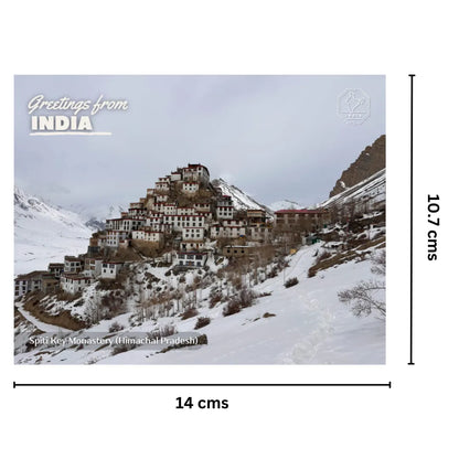 Spiti Key Monastery in Snow India Postcards (Free Envelopes)