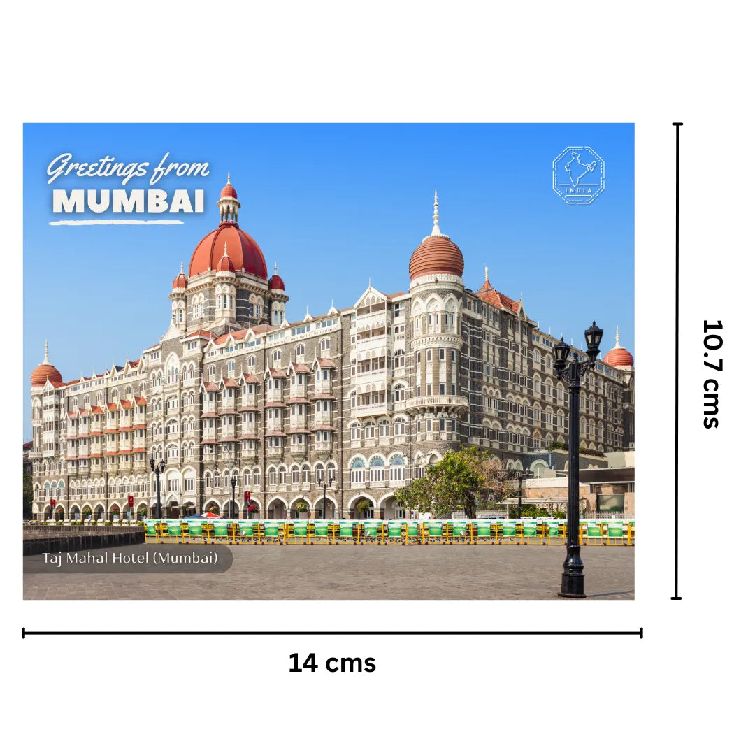 Mumbai Taj Mahal Hotel India Postcards (Free Envelopes)