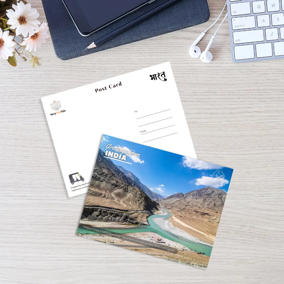 Sangam Point Leh Ladakh India Postcards (Free Envelopes)