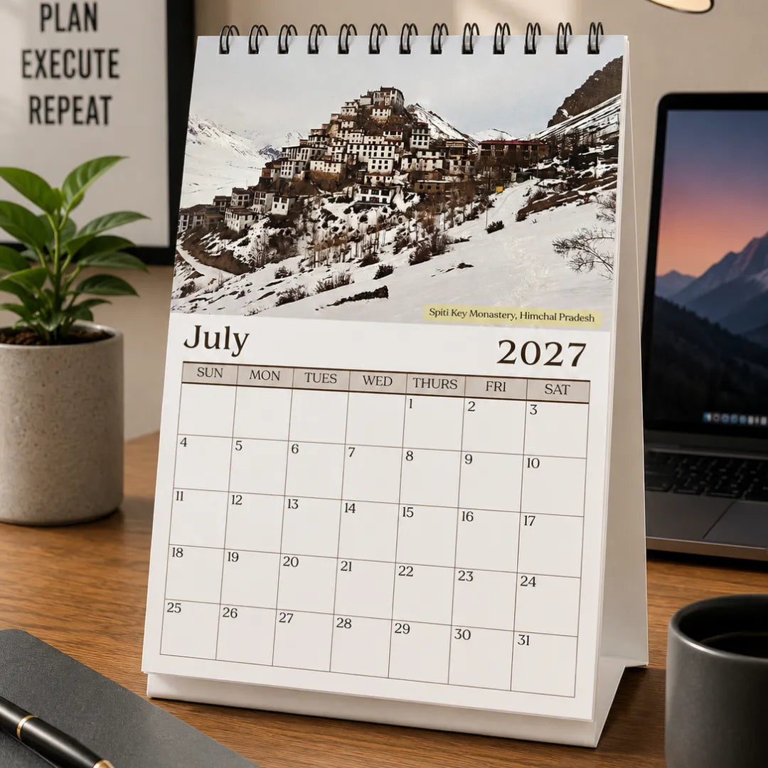 2027 Desk Calendar - A Journey Through India