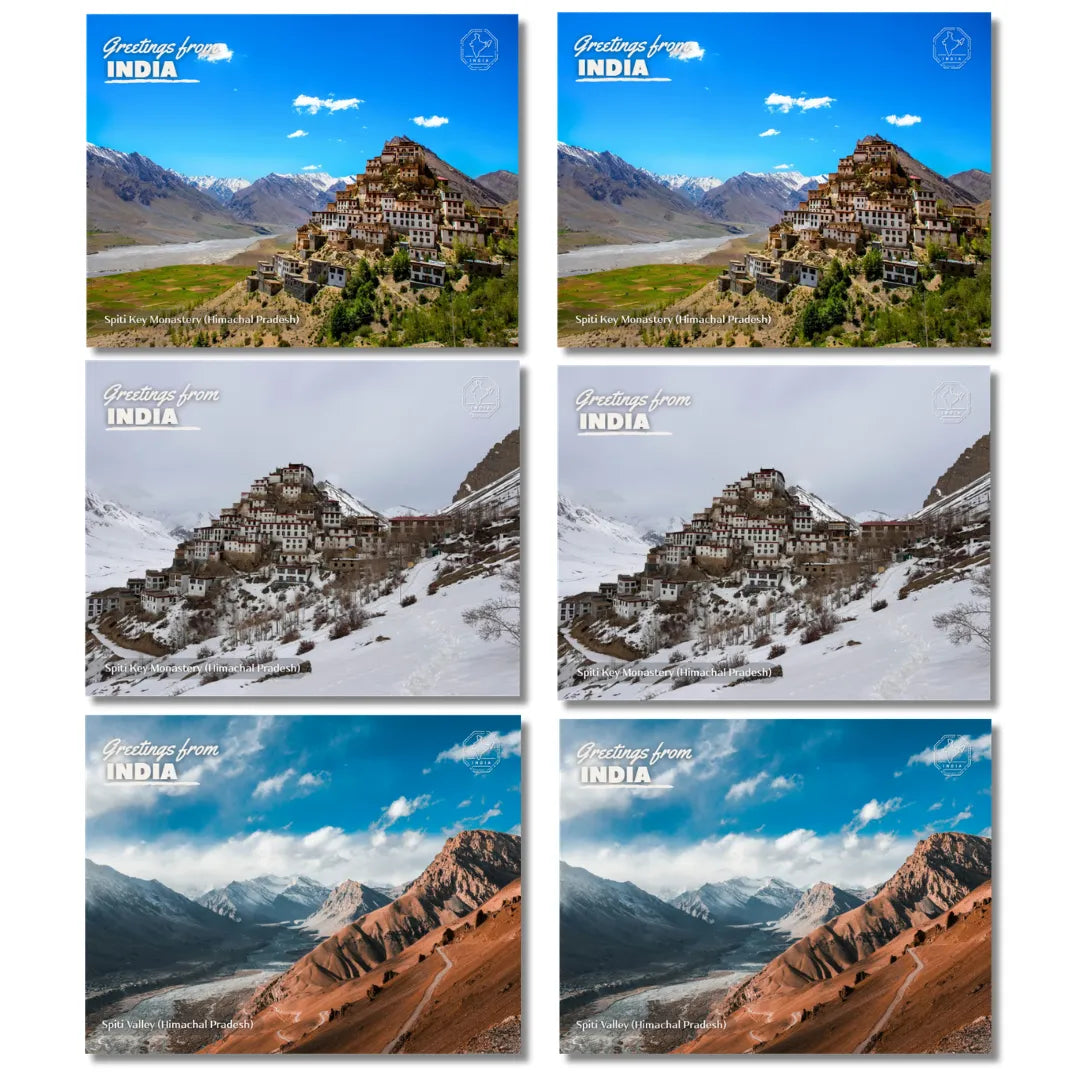 Spiti Postcards Pack of 6 (Free Envelopes)
