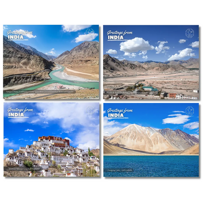 Leh Ladakh India Postcards Pack of 4 (Free Envelopes)