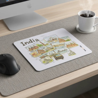 India Mouse Pad Featuring Famous Landmarks of India