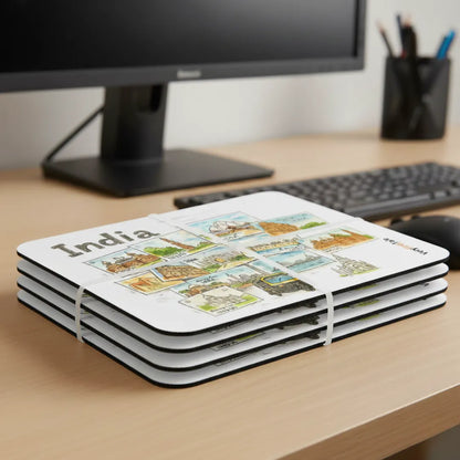 India Mouse Pad Featuring Famous Landmarks of India